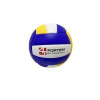 Aomshop-FORTEM ลูกวอลเลย์บอล PVC เบอร์ 5 รุ่น VBG01 ขนาด Φ21 ซม. สีน้ำเงิน-เหลือง  แถมเข็มก๊าซ