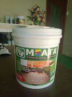 สีย้อมไม้ (สำหรับงานพื้นไม้ พื้นไฟเบอร์ซีเมนซ์ Meata Decking stain(สูตรน้ำ) กึ่งเงา (1/4 gallon)