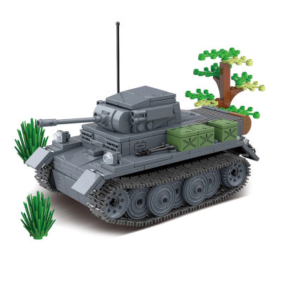 Panzer II Luchs Light Tanks อิฐชุด WW2ทหารอาวุธถังบล็อกอาคาร Creative MOC รุ่นเด็กของเล่นสำหรับของขวัญเด็ก