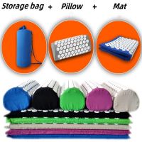 66*41cm Anti-slip Acupressure Mat Message Cushion Head/Neck/Chest/Back/Thign/Foot/Butt Massage Spike Yoga Pad Pillow Set