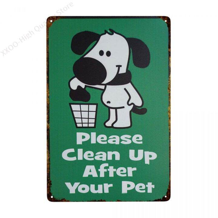 2023 New Cute No Dogs Pooping Sign, Please Clean Up After Your Pet