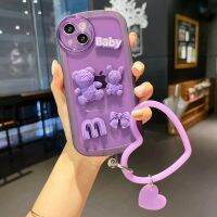 เคสสิลิโคนกันเลนส์กล้องการ์ตูนนูน Baby พร้อมสาย สำหรับรุ่นiPhone 13 pro max 12 12pro max 11 7plus 8plus 7 8 se2 se3 XR