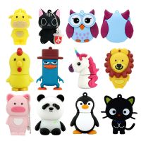 Pendrive 128GB USB Flash Drive Cartoon Animals Pen Drive Usb Flash Memory Stick 32GB Cartoon Black Cat Unicorn Pen Drive 256GB