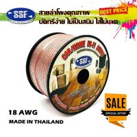 สายลำโพง สายไฟ ยี่ห้อ SSF S1 100เมตร เนื้อดี สายคู่เดิน ระบบลำโพง ระบบไฟ ในรถ ในบ้าน ในอาคาร ใช้งานได้หลากหลาย