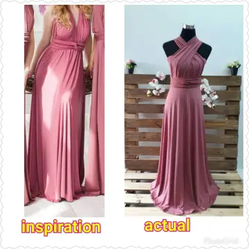 infinity dress rose gold