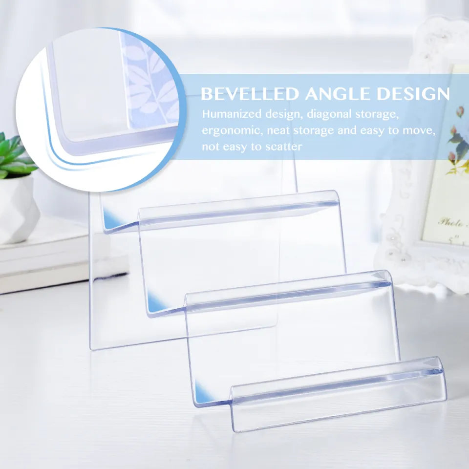 TOPBATHY Acrylic Desktop Storage Rack Wallet Display Stand Holder