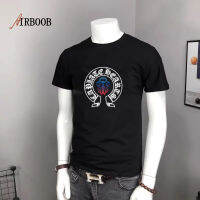 AIRBOOB เสื้อยืดแขนสั้นสำหรับผู้ชาย,คุณภาพสูงผ้าฝ้ายบริสุทธิ์แฟชั่นสไตล์เกาหลีแบบใหม่