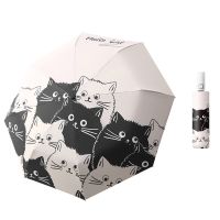 【CC】 NEW Umbrellas Cartoon and Rainy Umbrella Dual-purpose Sun-proof Three-folding UPF50