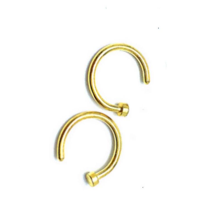 แหวนขอบปากบางทำจากสแตนเลสรูปตัว-c-สำหรับต่างหูเม็ดกลมเครื่องประดับแบบเจาะ