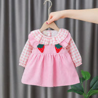 Girls long sleeve dressกระโปรงเด็กผู้หญิงแขนยาวน่ารัก0~1~2-ปี