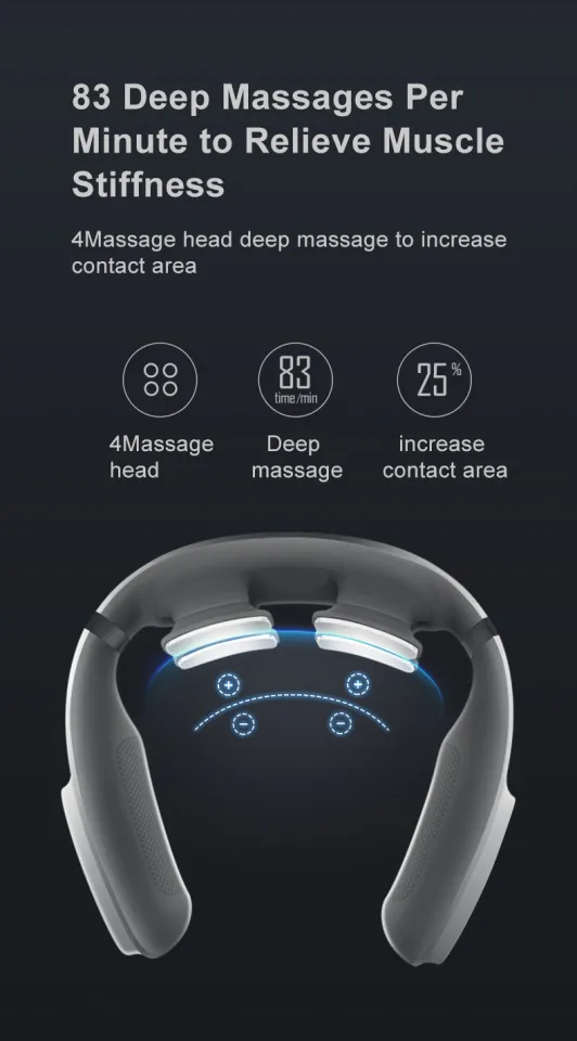 Xiaomi Youpin Jeeback G3 Neck Massager [Electric, Wireless TENS Pulse, Relieve Neck Pain, 4 Head Vibrator / Heating]