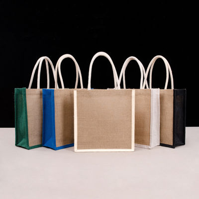 Shopping Shoulder Bag Burlap Eco-friendly Large Capacity Unisex Bag Shopping Bag Tote Bag