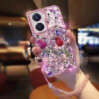 เคสสายแวววาวสุดหรู Y16 Y35 Y36 Vivo Y22 Y22s Y02s Y11 Y12 1Y5 Y17 Y21 Y33s Y21s Y33t Y12a Y77 Y12s Y30 Y50 Y20นิ่ม TPU Y20s Y93 Y91เคสโทรศัพท์ตัวป้องกันแบบมีจี้กรอบเพชรส่องแสงเป็นประกายวิบวับ