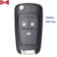 【✨】 beads.and.accessories KEYECU สำหรับ Opel Astra Inลงนาม Cascade รีโมทกุญแจรถ433MHz ID46ชิป3ปุ่ม HU100 13500234