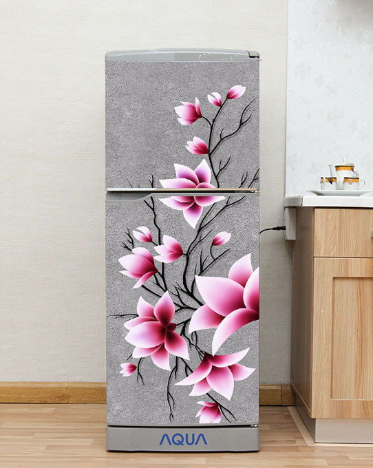 Decal dán trang trí tủ lạnh - Trang trí Tết - mẫu Hoa mộc lan ...