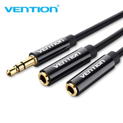 Vention Headphone Splitter Cable 3.5 Y Audio Jack Splitter Extension Cable 3.5mm Male to 2 Port 3.5mm Female AUX 3.5 Jack Cable