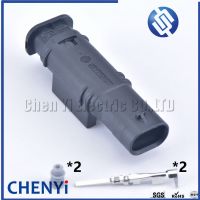 ;[-./ 1 Set 2 Pin Male Or Female Side Impact Sensor Plug Injector Automotive Waterproof Connector 4F0973702A 4F0 973 702 A