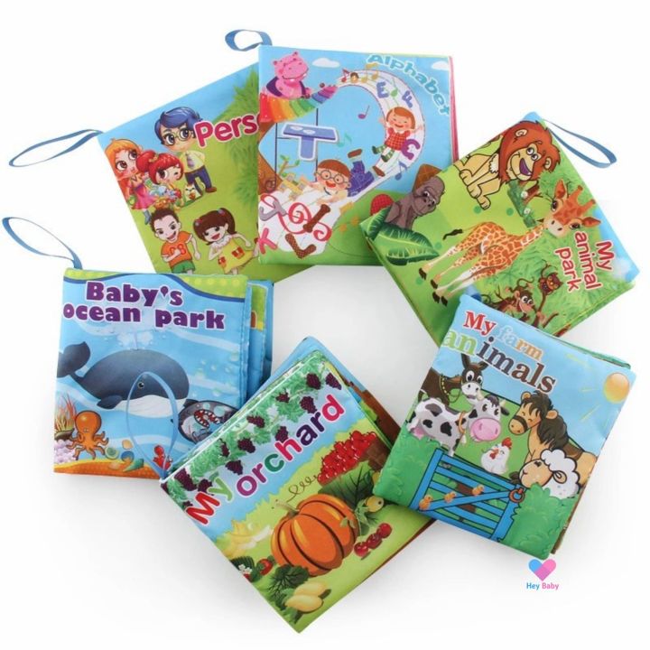 หนังสือผ้า-บีบมีเสียง-รูปสวยน่ารัก-พร้อมคำศัพท์ภาษาอังกฤษ-สำหรับเด็ก-3-เดือนขึ้นไป-ล้างน้ำได้-ปลอดภัย-ของเล่นเด็ก-baby-toy-bs035