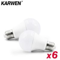 6 ชิ้น/ล็อตLampadaหลอดไฟLED E27 E14 หลอดไฟ 3W 6W 9W 12W 15W 18W 20W 220Vสีขาวเย็นอบอุ่นสีขาวห้องรับแขกในร่ม-TIOH MALL