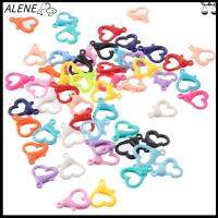 ALENE 50pcs 50ชิ้นค่ะ ตะขอก้ามปูรูปหัวใจ พลาสติกทำจากพลาสติก ตะขอคลิปหนีบ กระเป๋าใส่เงิน สายคล้องตะขอ สำหรับผู้หญิง