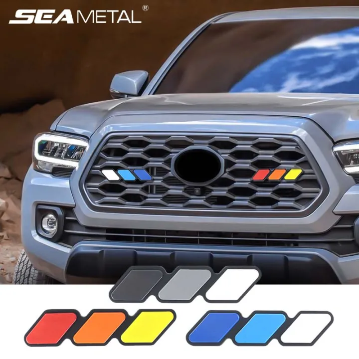 Car Grille Badge Emblem Stickers 3 Sticker Front Grid Car Logo Exterior ...