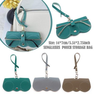 Soft PU Leather Sunglasses Bag Waterproof Hanging Sunglasses Bag Pouch Storage R4H9