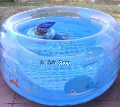 สระน้ำทรงสูงHello Baby Pool เป่าลมสูง 4 ชั้น  สูง 80 cm. แถม ห่วงยางคอ อุปกรณ์ครบ