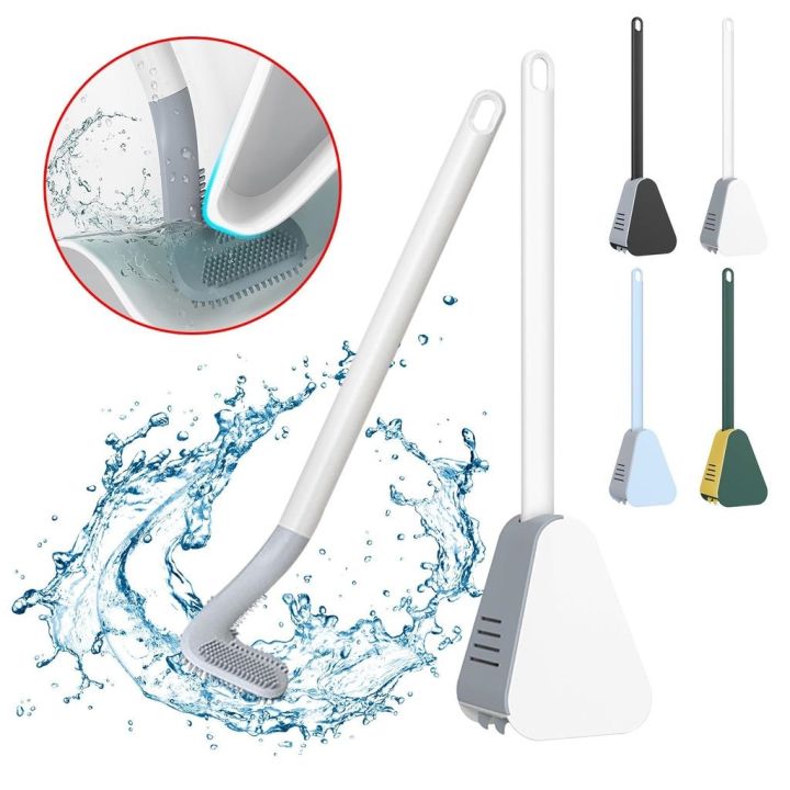 Silicone Bristle Golf Toilet Brush for Bathroom Storage and