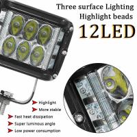 4" LED Pods Work Light Bar White &amp; Amber Strobe Lamp Combo For ATV SUV TRUCK