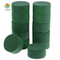 ∈☸℡ 10Pcs Wedding Aisle DIY Craft Floral Arrangement Water-Absorbing Home Garden Green Flower Foam Fresh-Keeping Round Brick