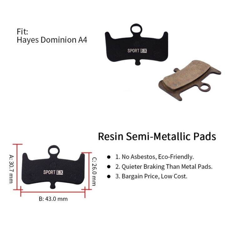 hayes-dominion-a4-brake-pads-bicycle-disc-brake-pads-4-pairs-bicycle-disc-brake-aliexpress