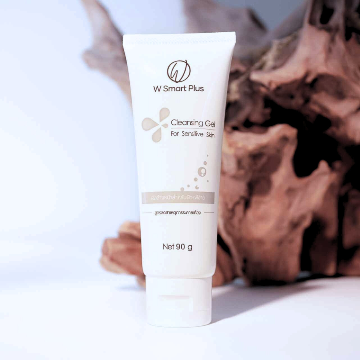w-smart-plus-cleansing-gel-for-sensitive-skin-90g-ผลิตภัณฑ์ทำความสะอาดผิวหน้า-เจลล้างหน้า
