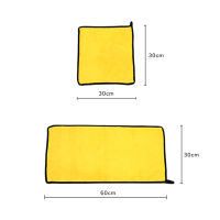 ดูดซับล้างรถไมโครไฟเบอร์ผ้าขนหนูรถทำความสะอาดผ้าอบแห้งขนาดใหญ่ Hemming การดูแลรถยนต์ผ้ารายละเอียดผ้าขนหนู30X30X60