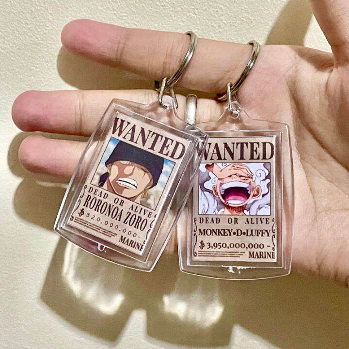 One Piece Anime Wanted Posters Acrylic Keychain Back To Back Print Lazada Ph