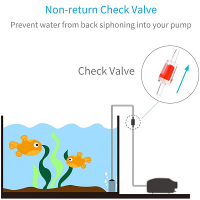 Aquarium Check Valve For Air Pump Plastic One Way Non-Return Accessories for Fish Tank Air Line Tube Hose Pet Product
