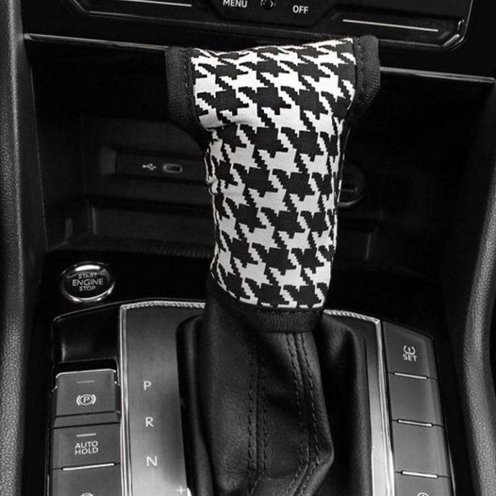 gear-shifter-cover-fashion-auto-handbrake-sleeve-cover-breathable-universal-fit-gear-knob-covers-car-interior-accessories-for-women-men-remarkable