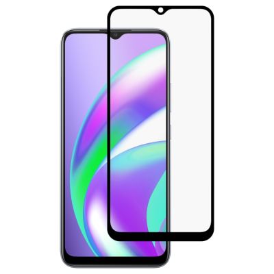 สำหรับ OPPO Realme C12กาวเต็มรูปแบบกระจกนิรภัยแบบเต็มจอภาพฟิล์ม