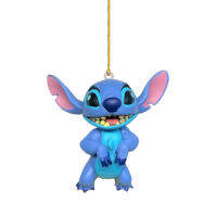 Livecity จี้คริสต์มาสพิมพ์สองด้านใช้ซ้ำได้,จี้ Lilo Stitch กระจกมองหลังรถยนต์ตัวละครฟิล์มสำหรับเป็นของขวัญ