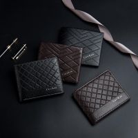 2023 New★ CarrKens new net red mens wallet Korean style casual embossed plaid multi-card wallet 30 off coin purse