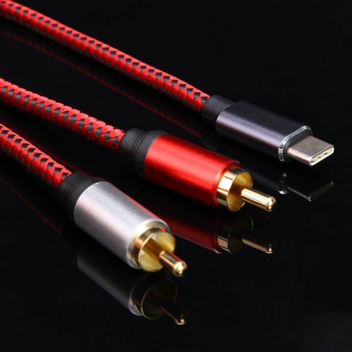 kabel-audio-usb-tipe-c-laki-laki-ke-2-kabel-audio-laki-laki-rca-untuk-xiaomi-huawei-tablet-speaker-amplifier-tv-0-5m-1m-1-5m