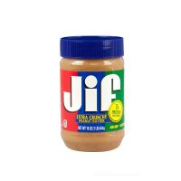 Jif Crunchy Peanut Butter 454g  จิฟ ครั้นชี่ พีนัตบัตเตอร์ เนยถั่วลิสงชนิดบดหยาบ 454 กรัม Fast shipping