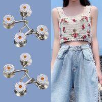 Womens Tighten Waist Buckle Brooches Set Skirt Pants Jeans Adjustable Detachable Waist Clip Metal Pins Button Accessories