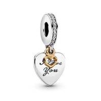 [พร้อมส่ง สินค้าแท้ ?] Pandora I Love You Forever Heart Dangle Charm