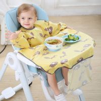 【CC】 Baby Weaning Bib Sleeved Coverall Bibs Gown Saliva Burp Apron for Self-Feeding Accessories