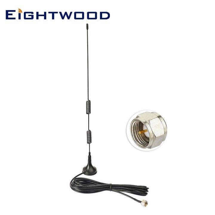 Eightwood Fm Radio Antenna Aerial Base With F Male Connector For Denon Pioneer Onkyo