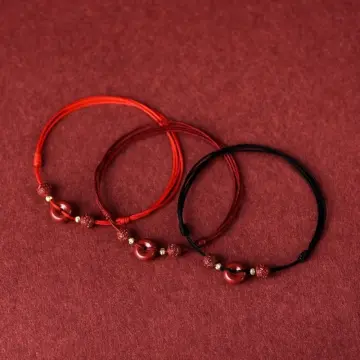 Red string hot sale jade bracelet