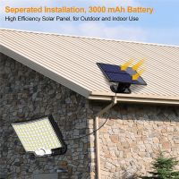 WEIXIN Solar Lights Outdoor 106 LED 3000LM Solar Powered Motion Sensor Flood Light With Remote Led Solar Security Wall Light For Garage