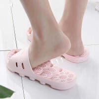 Indoor Massage Slippers Non-slip Slippers Uni Solid Soft Bottom Couple Slippers Home Sandals Men Massage Point