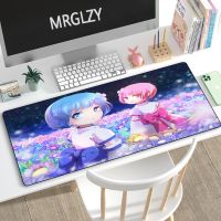 Anime Mouse Pad Cute Girl Rem Ram Large XXL White DeskMat Placemat Computer Gamer Gaming Peripheral Accessories MousePad