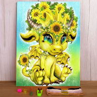 Cartoon Animal Dragon Printed 11CT Cross-Stitch Full Kit Embroidery DMC Threads Needlework Handiwork Sewing Knitting Gift